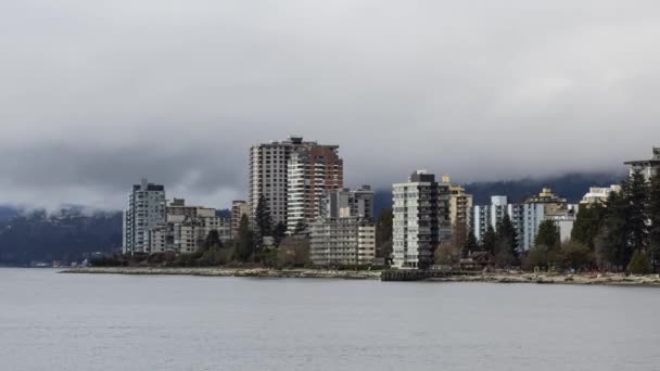 Time Lapse of a Modern City Budynki na zachodnim wybrzeżu Oceanu Spokojnego — Wideo stockowe