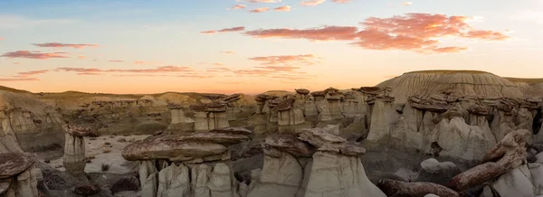 Vista panorâmica da paisagem da formação rochosa única no deserto do Novo México — Fotografia de Stock