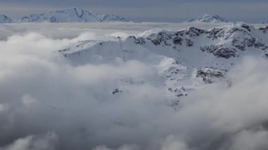 Whistler Dağı ve Kanada Doğa Manzarası 'nın Güzel Zaman Hızı Görünümü