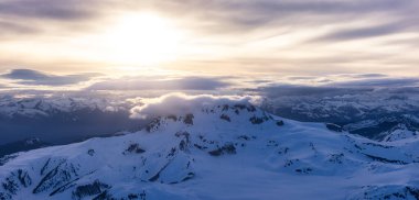 Kanada Dağ Manzarası Uçağı 'ndan Hava Görüntüsü