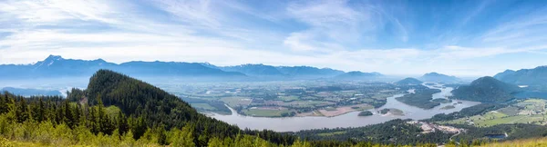 Panoramic View of Fraser Valley from top of the mountain — Stock Photo, Image
