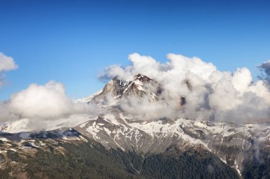 Kanada Dağ Manzarası Uçağı 'ndan Hava Görüntüsü