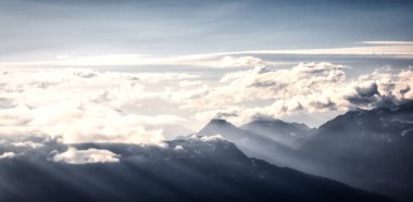 Kanada Dağ Manzarası Uçağı 'ndan Hava Görüntüsü
