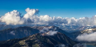 Kanada Dağ Manzarası Uçağı 'ndan Hava Görüntüsü