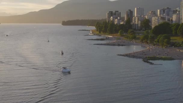 False Creek, Downtown Vancouver, Британская Колумбия, Канада — стоковое видео