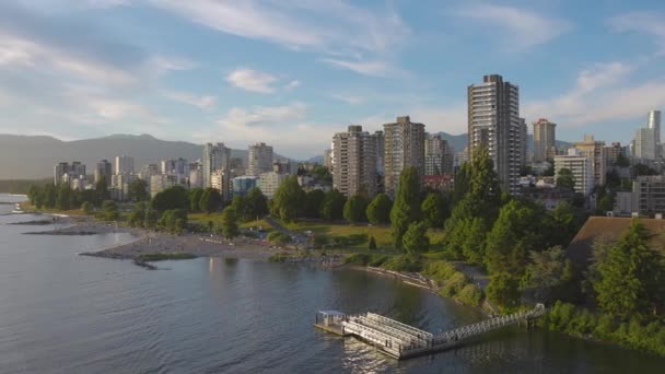 False Creek, Downtown Vancouver, Британская Колумбия, Канада — стоковое видео