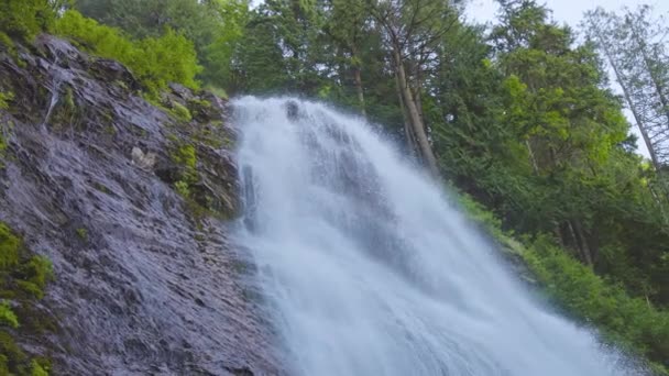 Menyasszonyi fátyol vízesés Tartományi Park közelében Chilliwack — Stock videók
