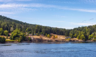 Güneşli bir günde Güzel Körfez Adaları manzarası.