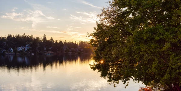 Pohled na řeku v Gorge Park, Victoria, Vancouver Island, BC, Kanada — Stock fotografie