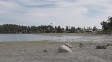 Pasifik Okyanusu 'nun batı kıyısında manzaralı bir sahil manzarası