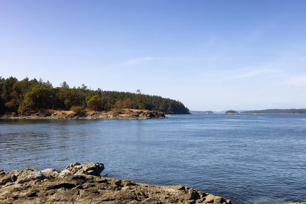 Rocky Shore ve Kanada Doğa Manzarası Pasifik Okyanusu 'nda