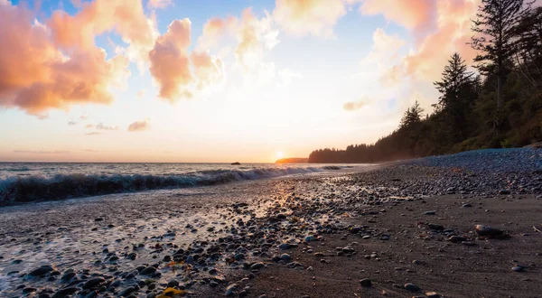 Sandcut Beach on the West Coast of Pacific Ocean. — Stock Photo, Image