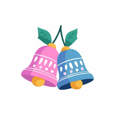 Çan Süslemesi düz illüstrasyon