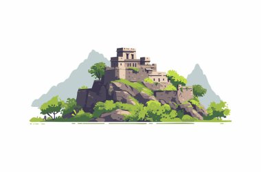 Fort Raigad düz çizim