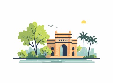 Hindistan 'ın düz illüstrasyon kapısı