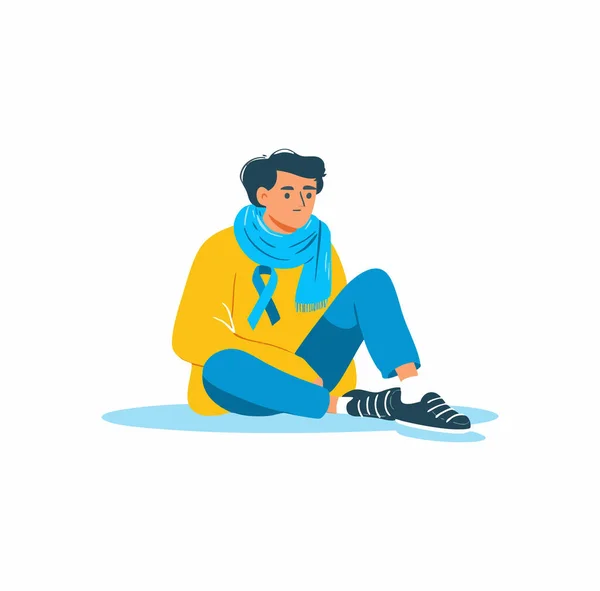 Depresyon Kurdelesi düz resimleme