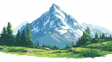 Mountain Peak flat illustration