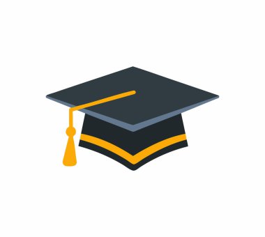 Graduation Cap Symbol flat illustration