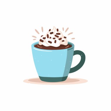 Hot Chocolate Mug flat illustration