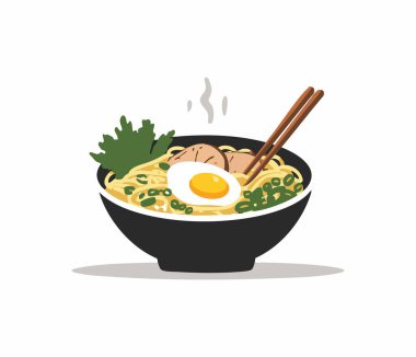 Japanese Ramen Noodles flat