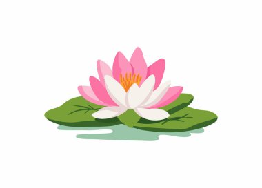 Lotus Flower flat illustration