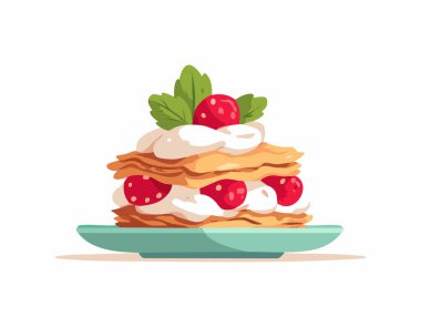 Makroudh Pastry flat illustration