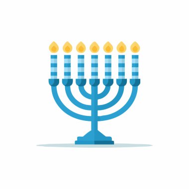 Menorah Candle flat illustration