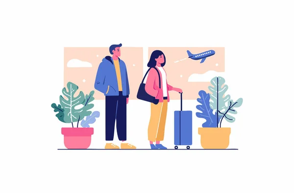 Boarding Gate flat illustration