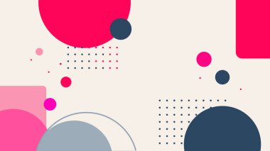 Abstract minimal background with colorful circles