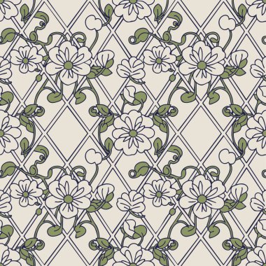 sanat yeni leylak sarmaşığı deseni.