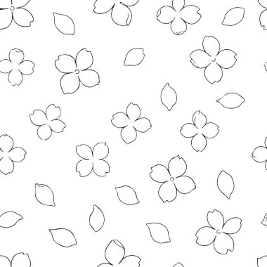 Basit çiçek çizgisi. Sanat kusursuz desen..