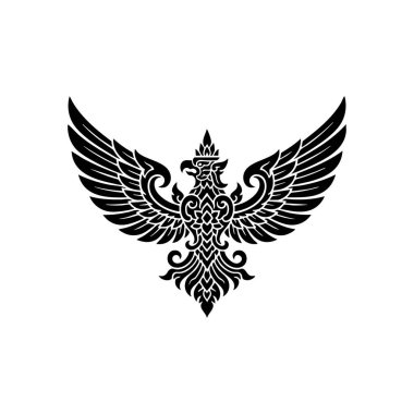 efsanevi Thai garuda kuş amblemi.