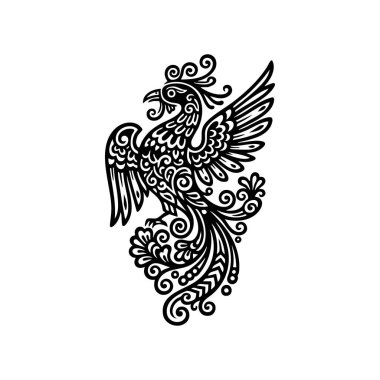 Anka kuşu sanatını süsle.