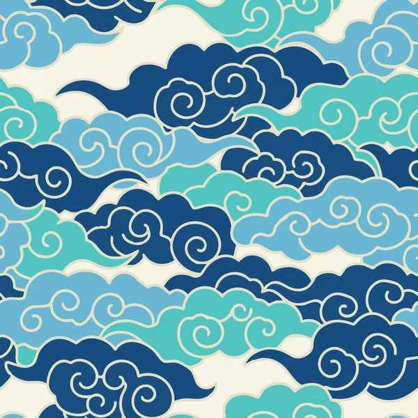 Geleneksel Asyalı bulutsuz desen.