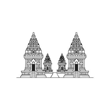 Candi Plaosan Endonezya sınır çizgisi sanatı.