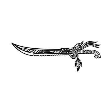 Süslü Aztek Kartal Savaşçısı Tören Kılıcı.