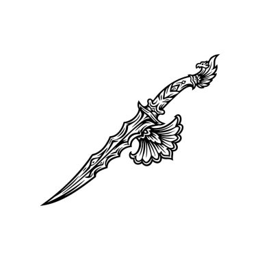 Anka Kuşu Hançeri fantezi silah çizimi.