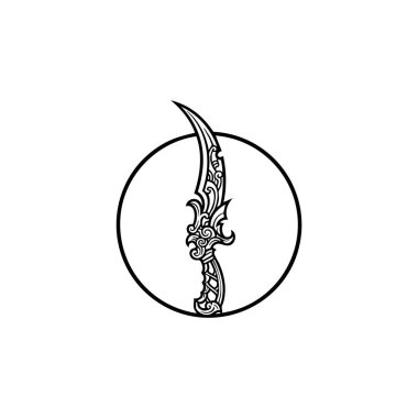 Geleneksel Batı Java kujang silah simgesi.