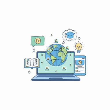 küresel e-öğrenim ve dijital eğitim ağı.