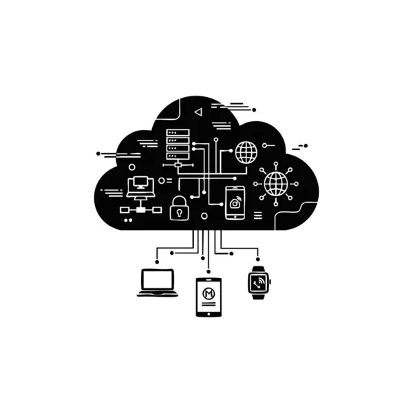 Modern aygıtları bağlayan bulut hesaplama ağı.