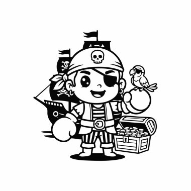 Genç korsan kaptan hazinesini buldu..