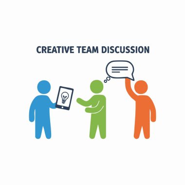 Bir iş fikri üzerinde çalışan yaratıcı ekip..