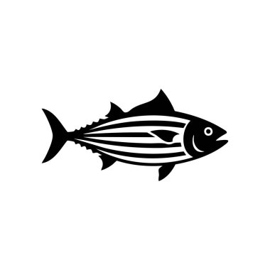 siyah çizgili ton balığı logosu