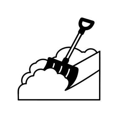 Kar küreği kış kaldırma simgesi