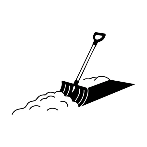 Kar yolu küreme kış ikonu