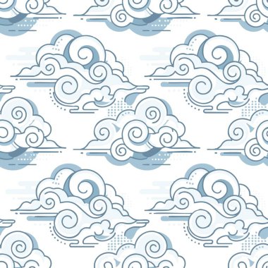 Asyalı girdap bulutsuz desen