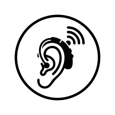İşitme yardımı ve işitme kaybı simgesi