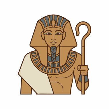 Antik Mısır Firavunu vektör çizimi