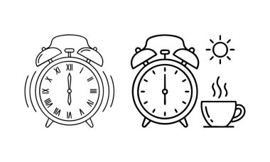 Sabahın erken saatlerinde alarm simgesi