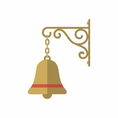 süslemeli kapı zili vektör simgesi